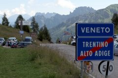 Passo Valles, Grenzpass zwischen Veneto und Trentino-Alto-Adige