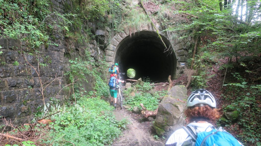 vrefallender Bahntunnel -Transalp vom Bodensee zum Comer See