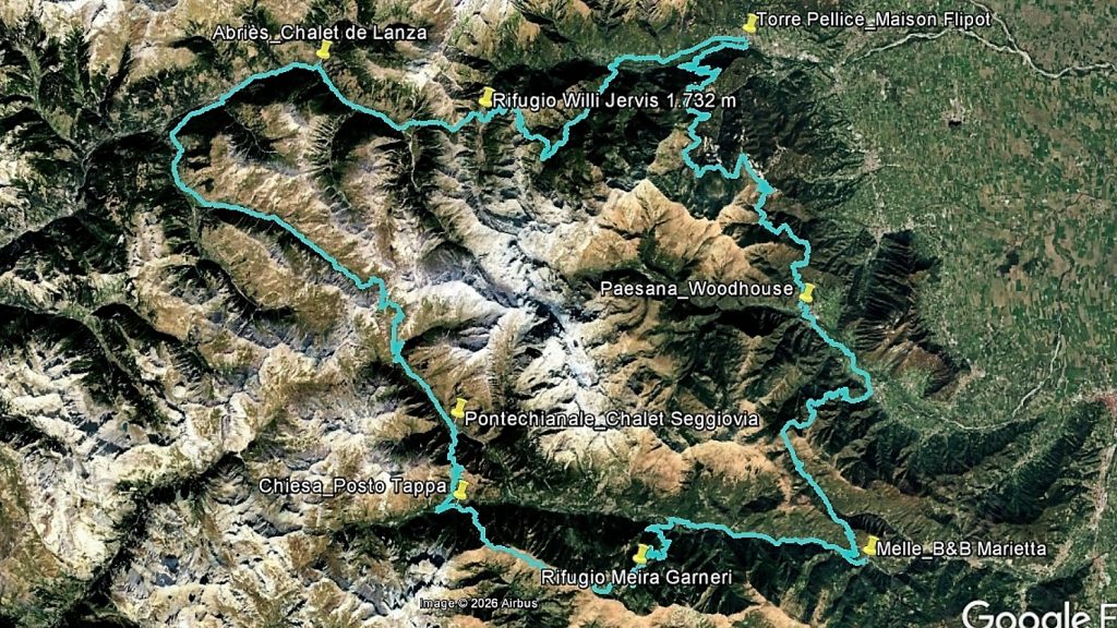 Streckenverlauf der Giro di Monviso für Mountainbiker